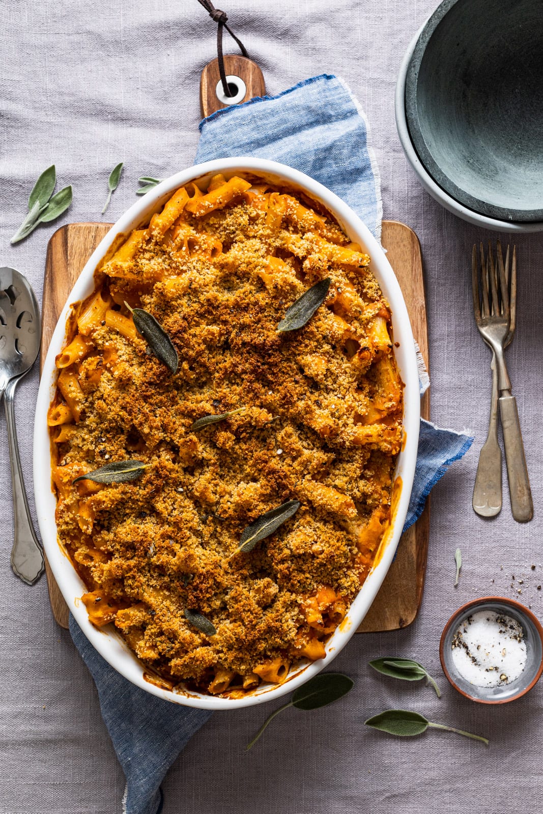 Creamy Vegan Butternut Pasta Bake