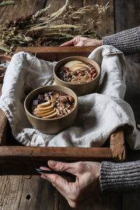 Hot Cereal with Chocolate, Almonds and Coffee