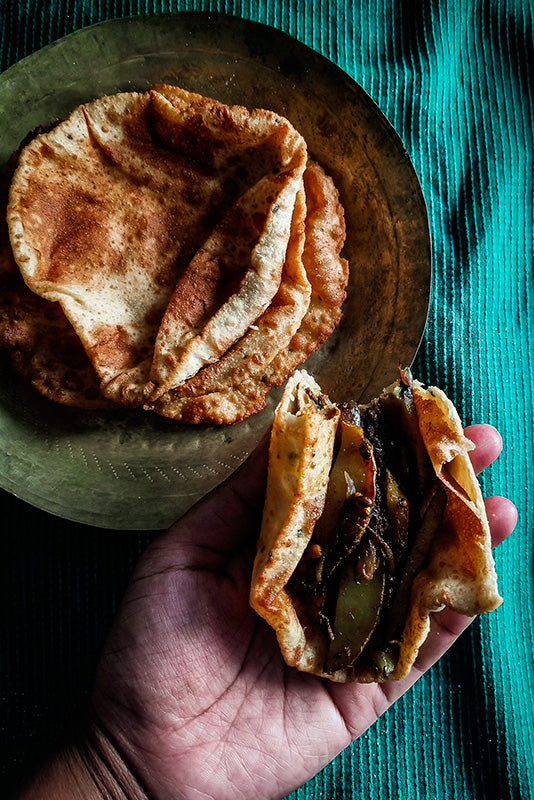 Poori sans gluten (pain indien frit)