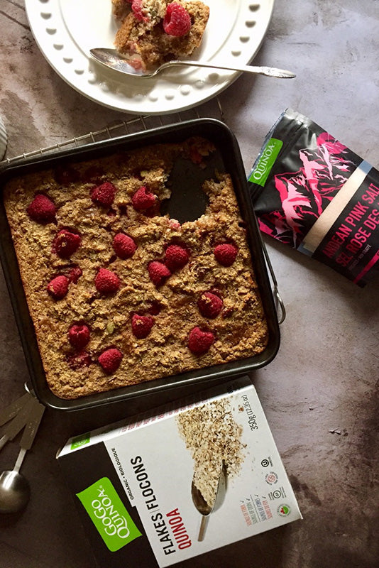 Gluten-Free Raspberry Quinoa Bake