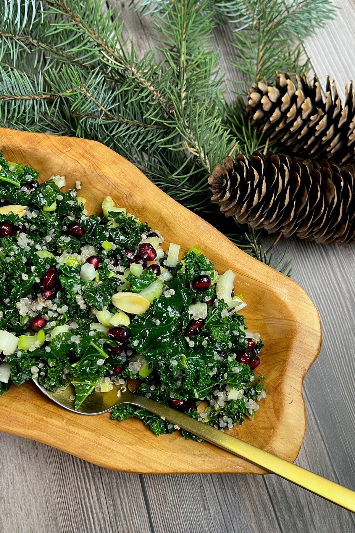 Festive Pomegranate, Kale & Quinoa Salad