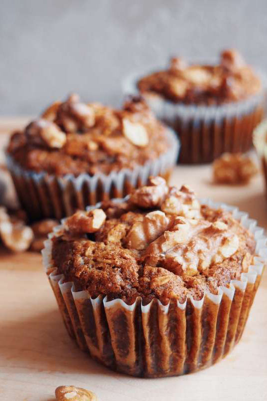 Pumpkin walnut muffins