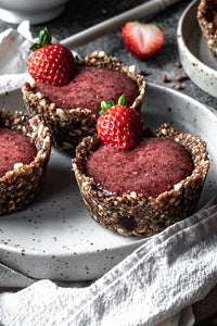 No-bake Mini Tarts with Strawberry Chia Jam