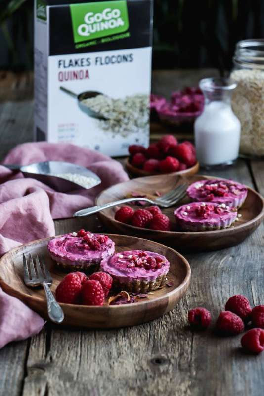 No-Bake raspberry tarts