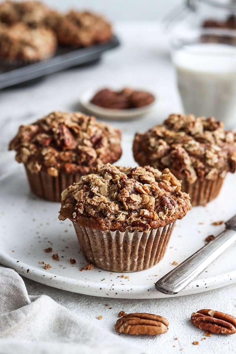 Buckwheat Maple Muffins with Pecan Crisp