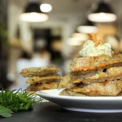 Quinoa zucchini waffles