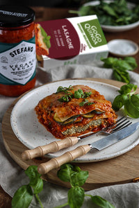 Ricotta, spinach and zucchini lasagna