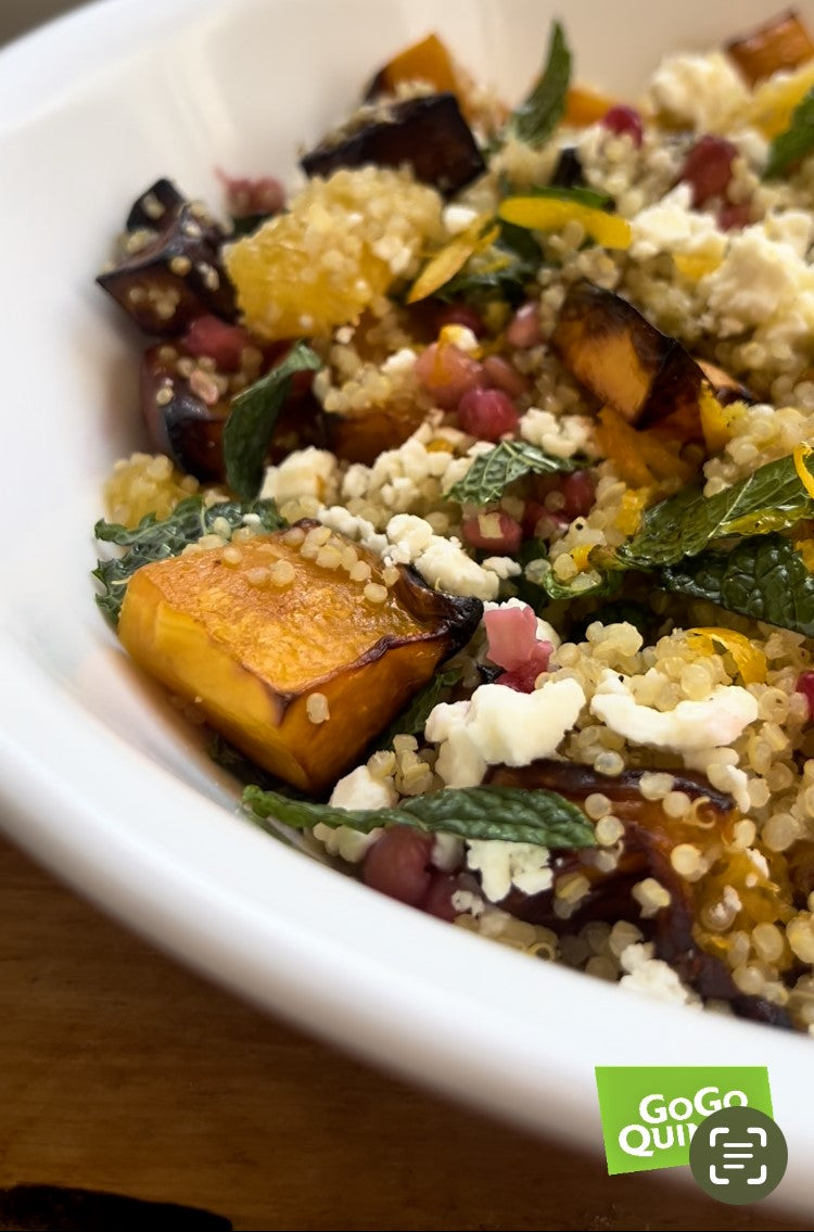 Salade De Quinoa Avec Courge Rôtie, Orange Et Feta