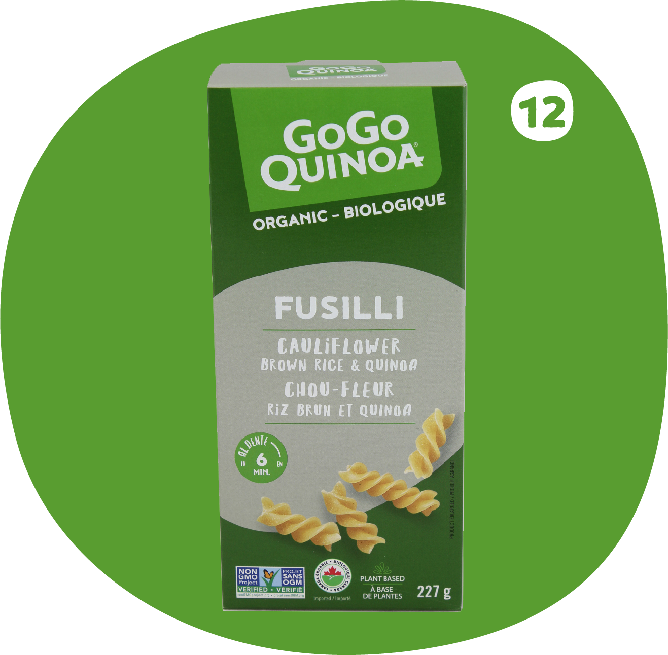 Fusilli chou-fleur et quinoa 227g (12 boîtes)