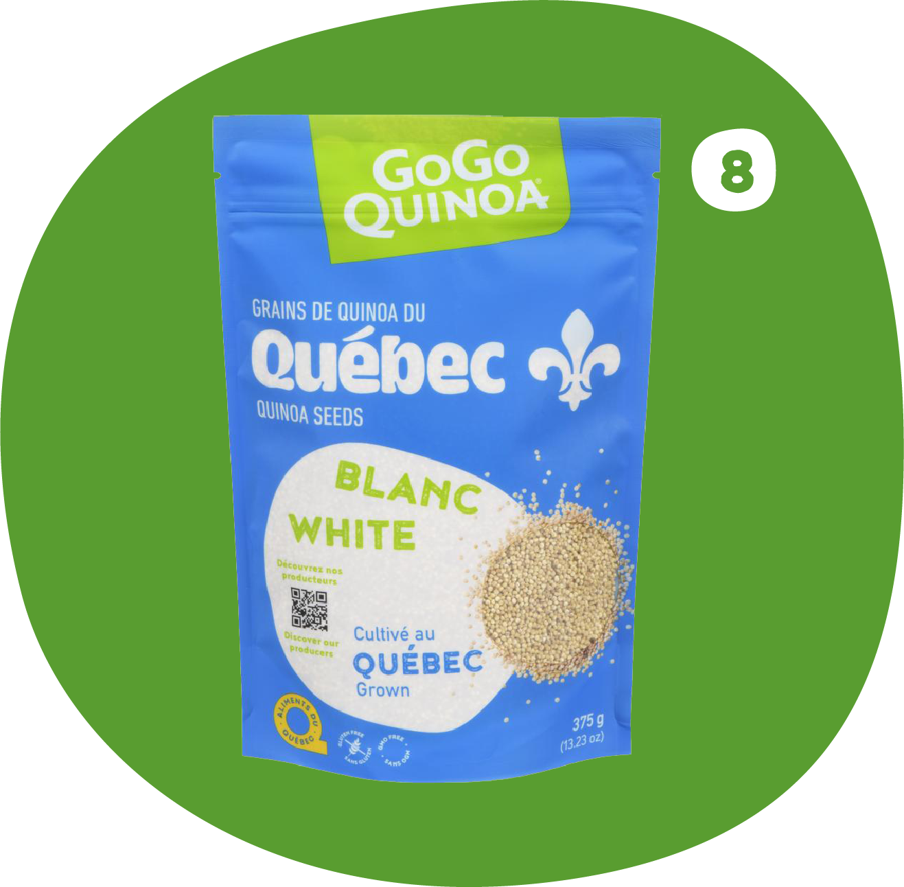 Grains de quinoa du Québec (8 sacs)