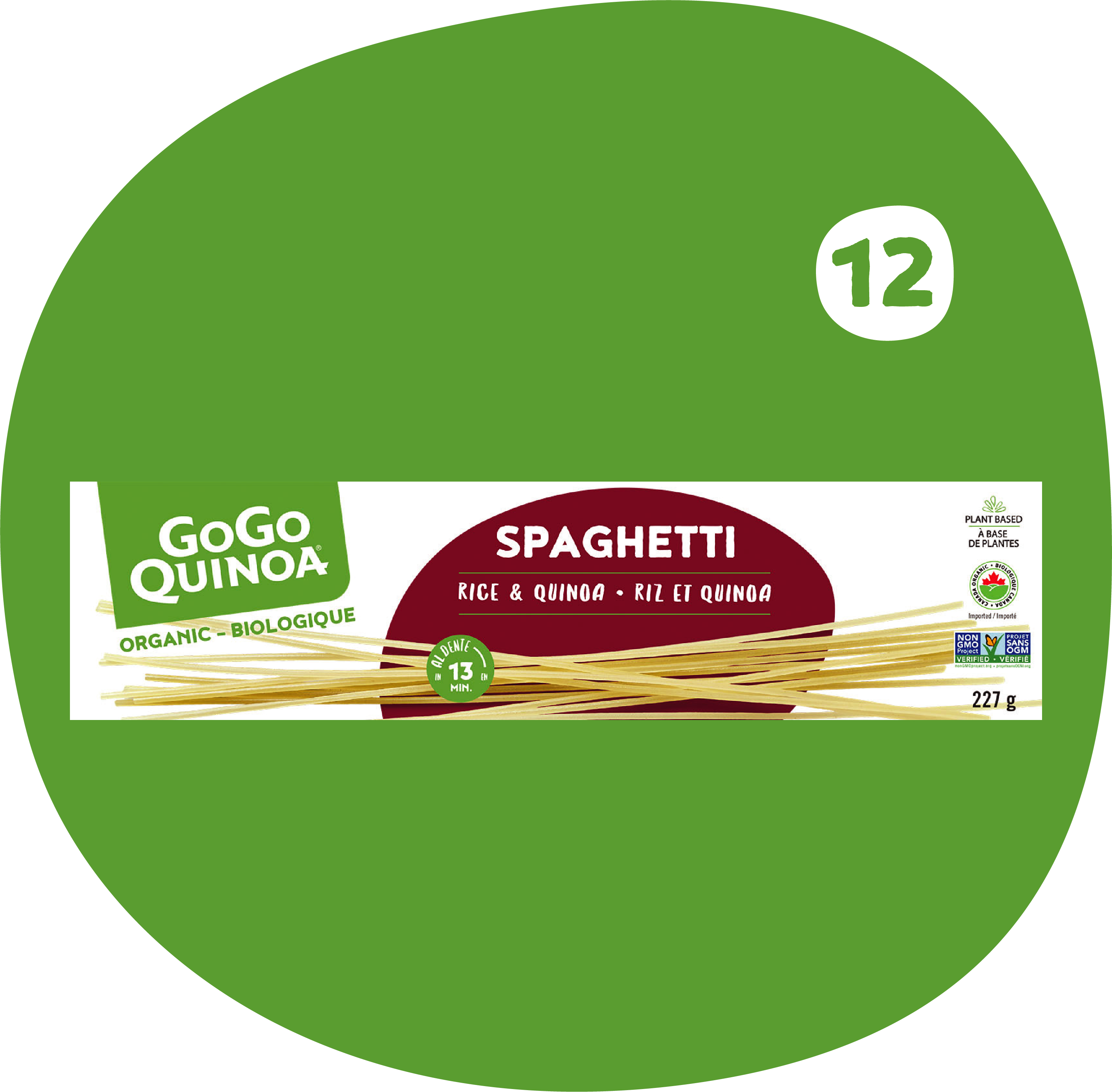 Gogo Rice Tag Organic Spaghetti - Rice & Quinoa - 227 g – GoGo Quinoa